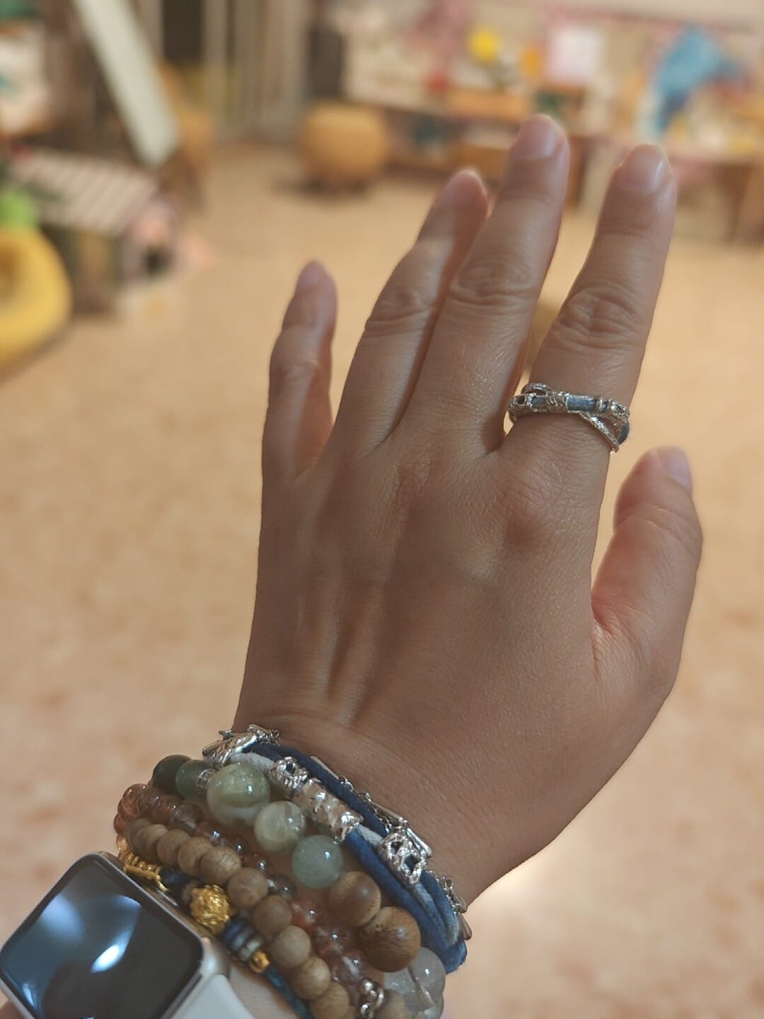 Customer photo review of "MIAO" 925 Sterling Silver Tassel Statement Ring