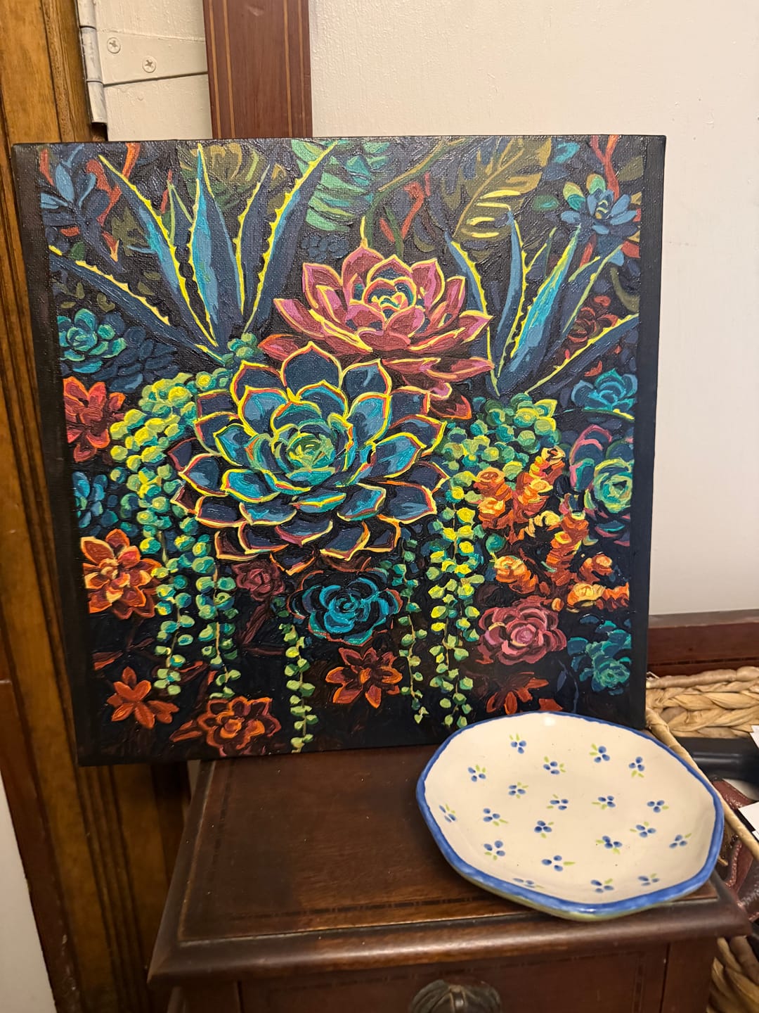 Customer photo review of Succulent Cascade (Paint by Numbers)