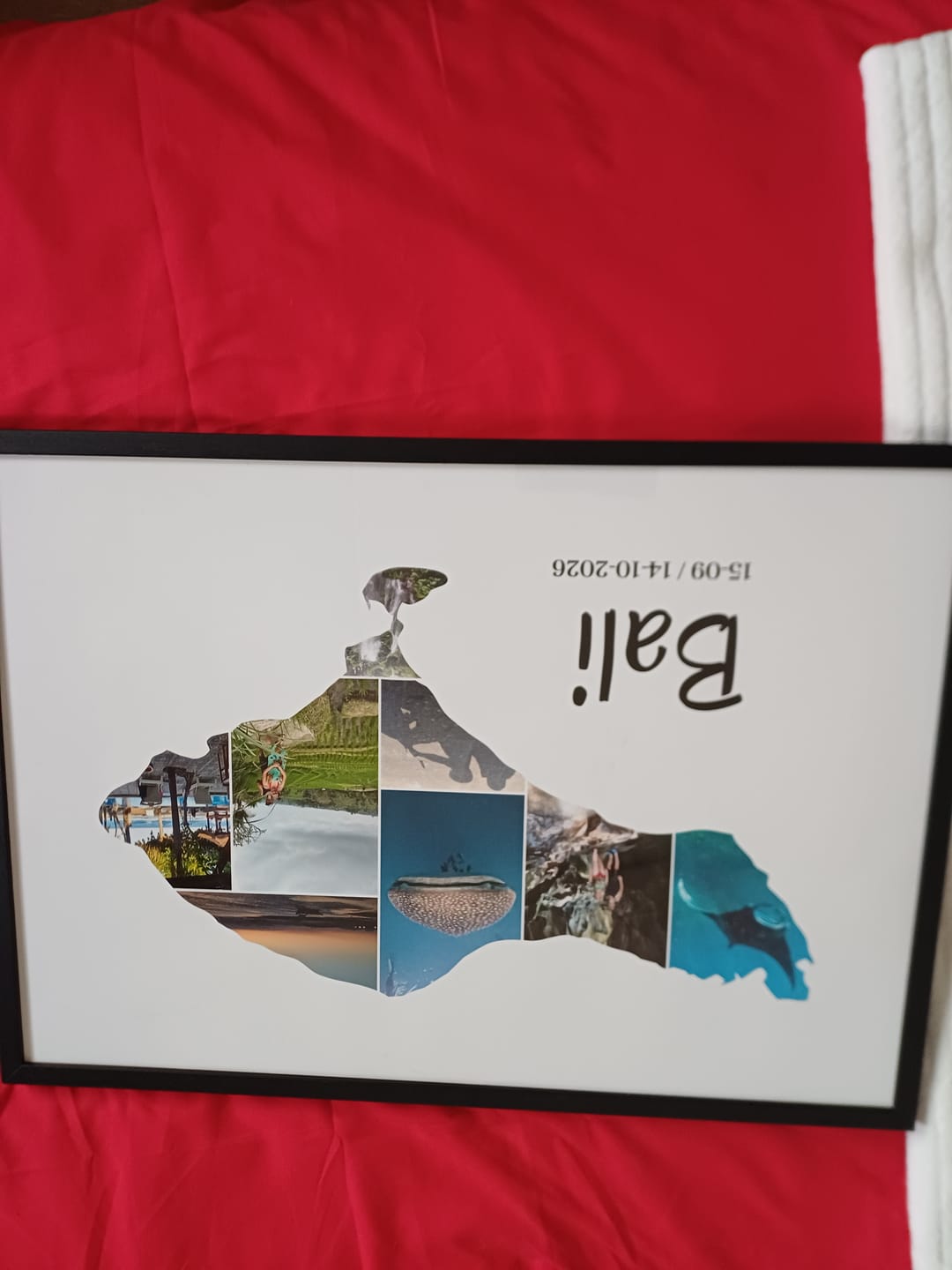 Customer photo review of Gepersonaliseerde reisposter - Foto collage in vorm van continent of land