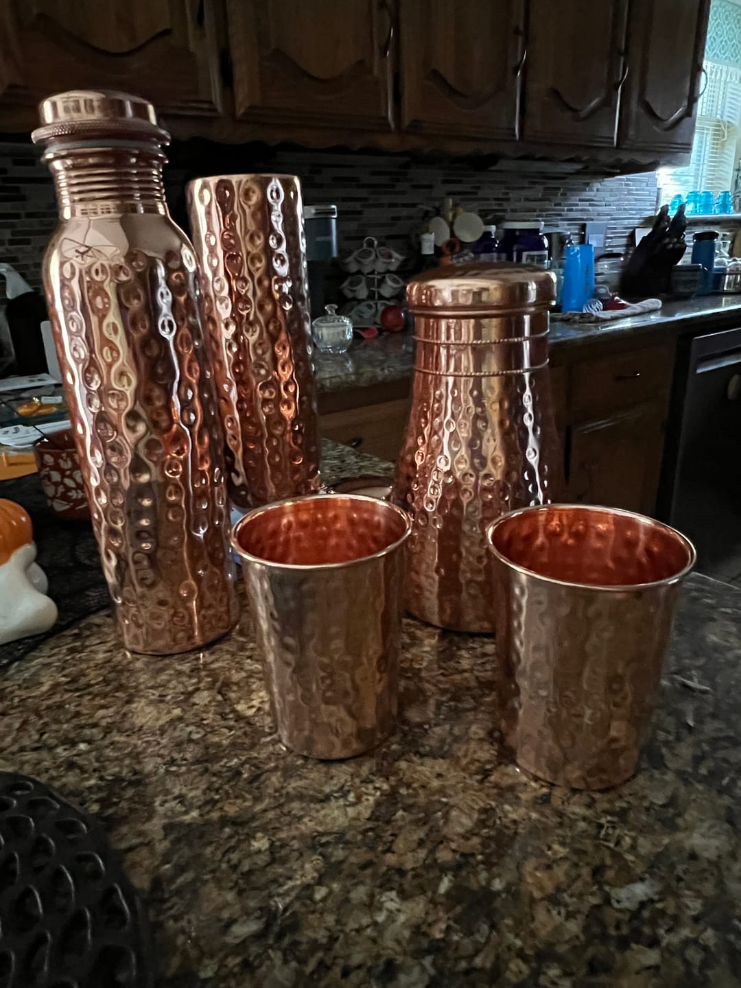 Customer photo review of Certified Ayurveda® Pure Copper Water Bottles - V2 Hand-Hammered Edition