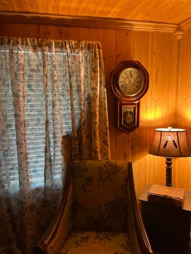 Customer photo review of Hattie Floral Linen Blend Custom Curtains