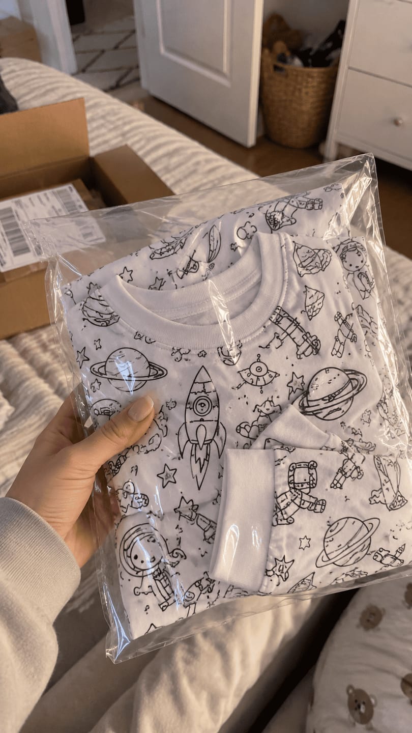 Customer photo review of ColorJoy™ Color-In Pajama Set