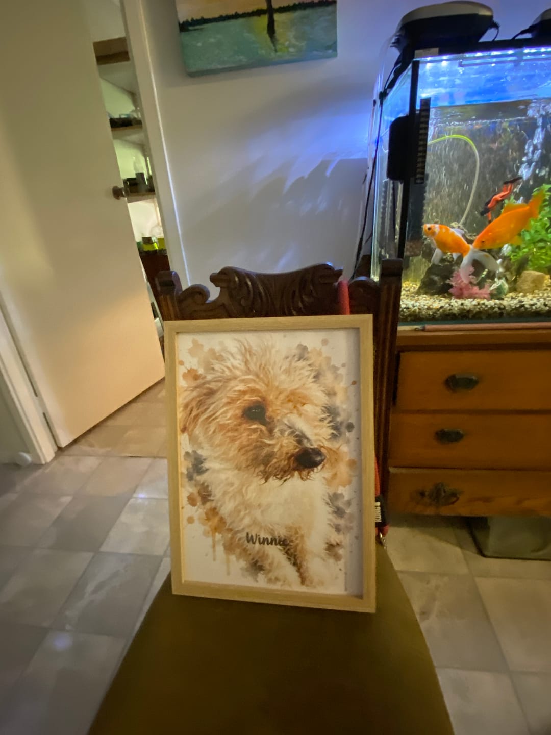 Customer photo review of Personalised Poster - Watercolour Realistic Portrait
