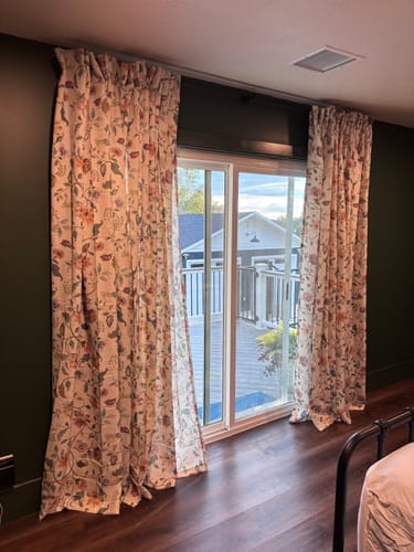 Customer photo review of Hattie Floral Linen Blend Custom Curtains