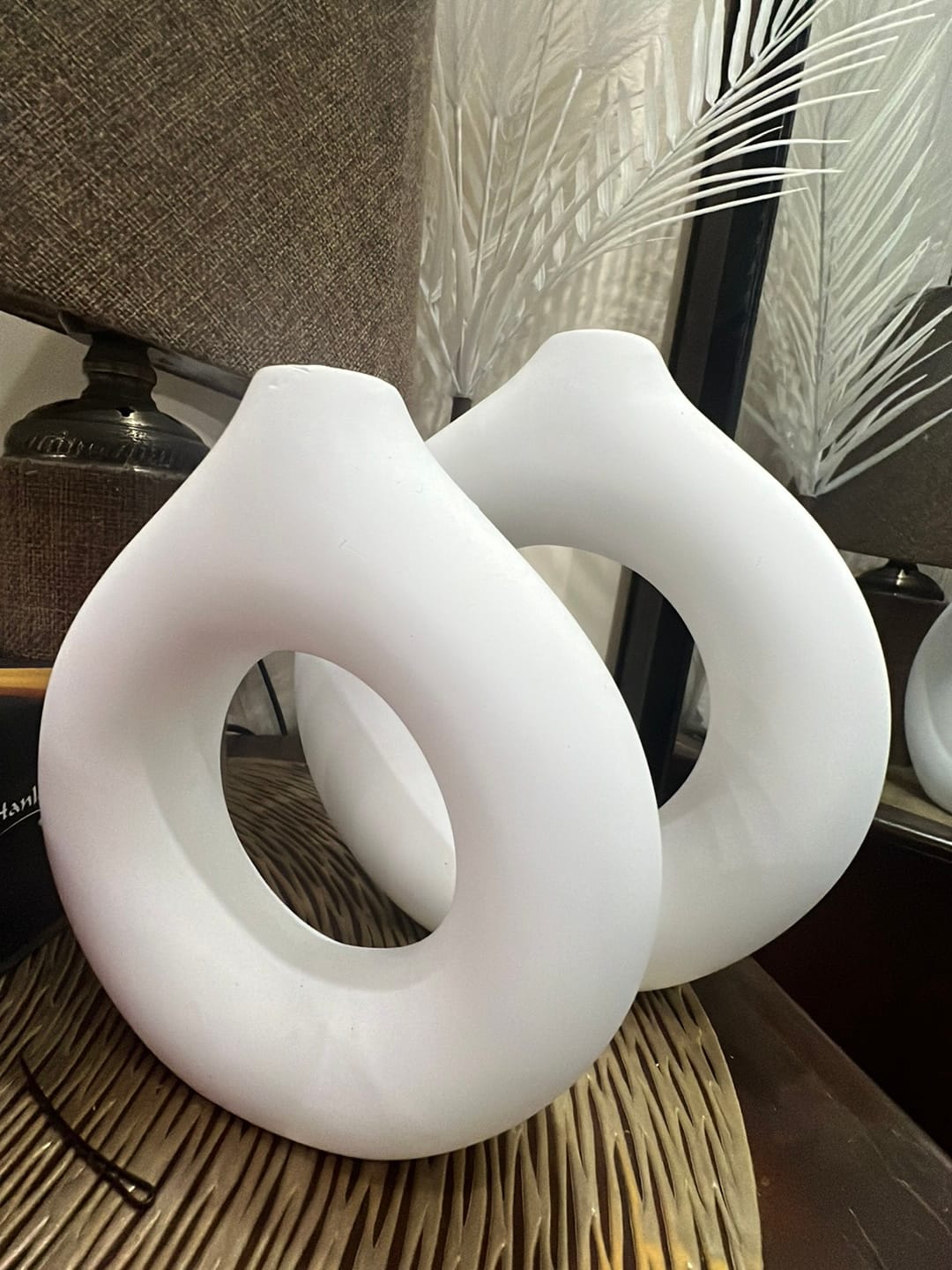 Customer photo review of White Donut Bud Vase Set of 2