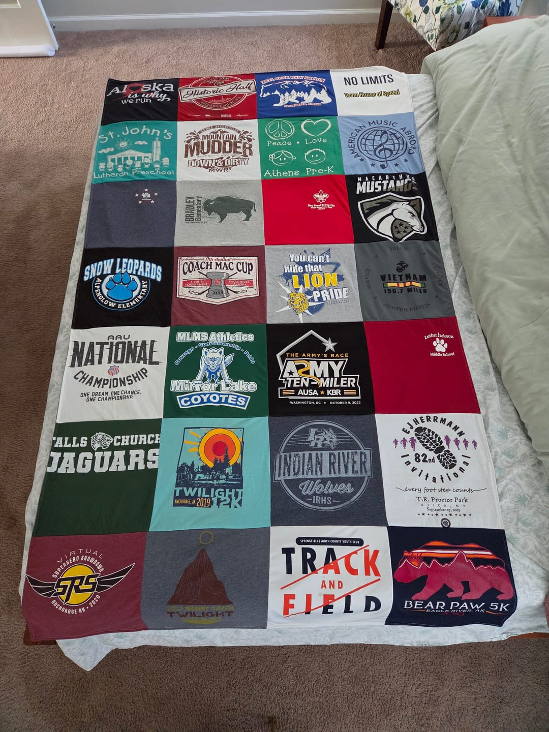 Customer photo review of Project Repat T-Shirt Quilt