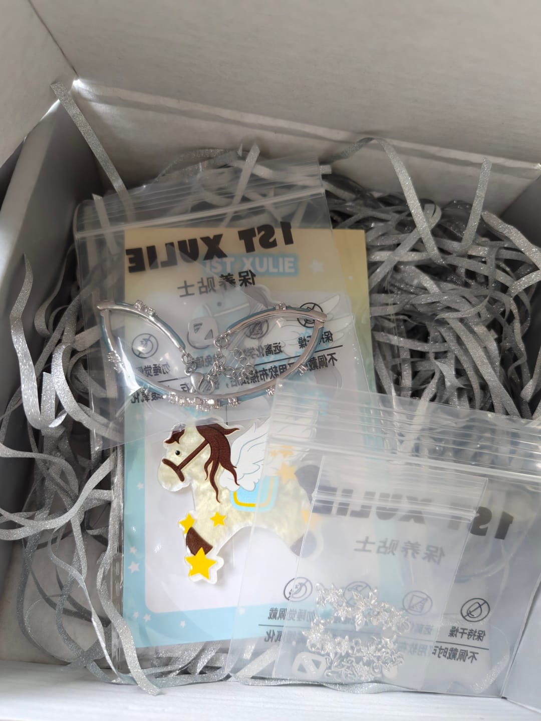 Customer photo review of "Snow Land" Platinum Plated Snowflake Charm Bracelet
