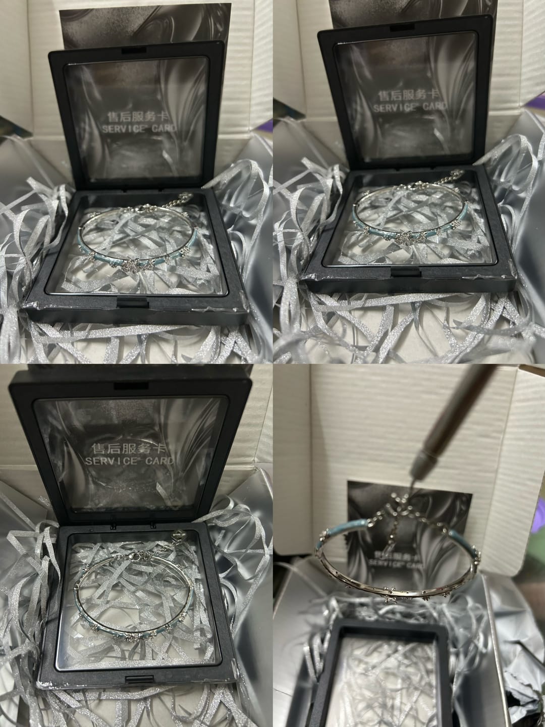 Customer photo review of "Snow Land" Platinum Plated Snowflake Charm Bracelet