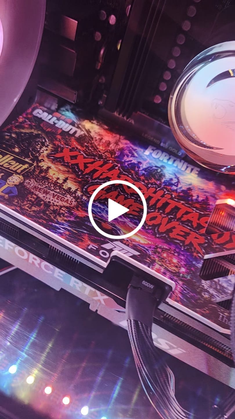 Customer video review of Custom Design RGB GPU Backplate