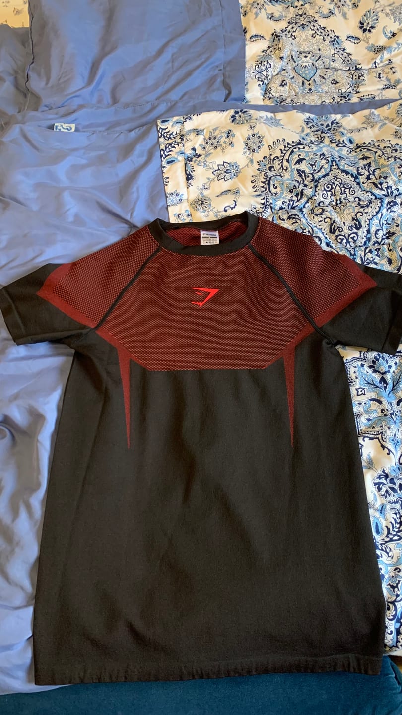 Customer photo review of Seamless Compression T-Shirt Red