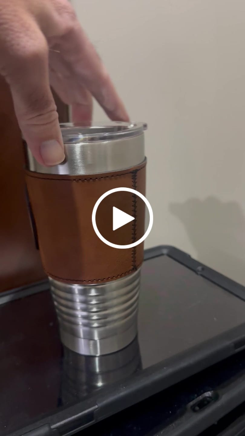 Customer video review of Custom Leather Tumbler — 20 oz Insulated