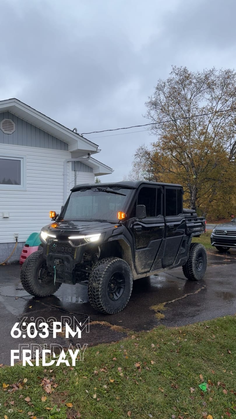 Customer photo review of Front Cube Light Mounts — CFMoto UForce U10 PRO