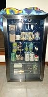 Customer photo review of Simzlife 4.5 Cu.ft Beverage Refrigerator and Cooler, 145 Can Mini fridge with Glass Door for Soda Beer Wine, Small Drink Dispenser with Digital Adjustable Thermostat for Home Office Bar