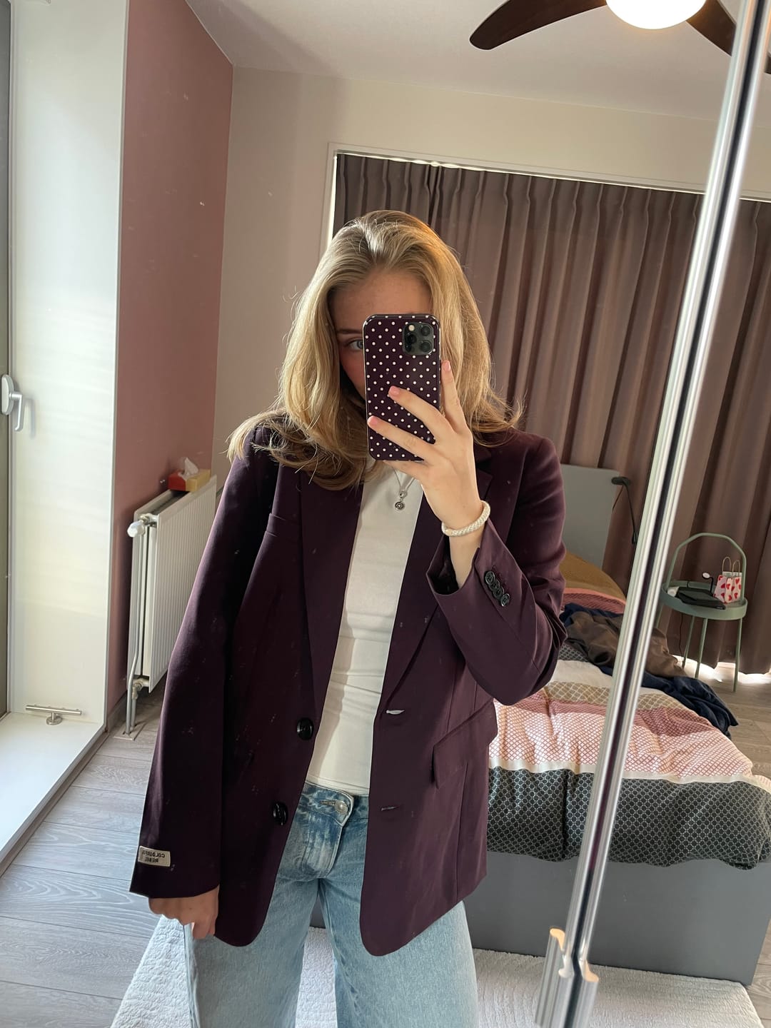 Customer photo review of Gemma Blazer | Dark purple