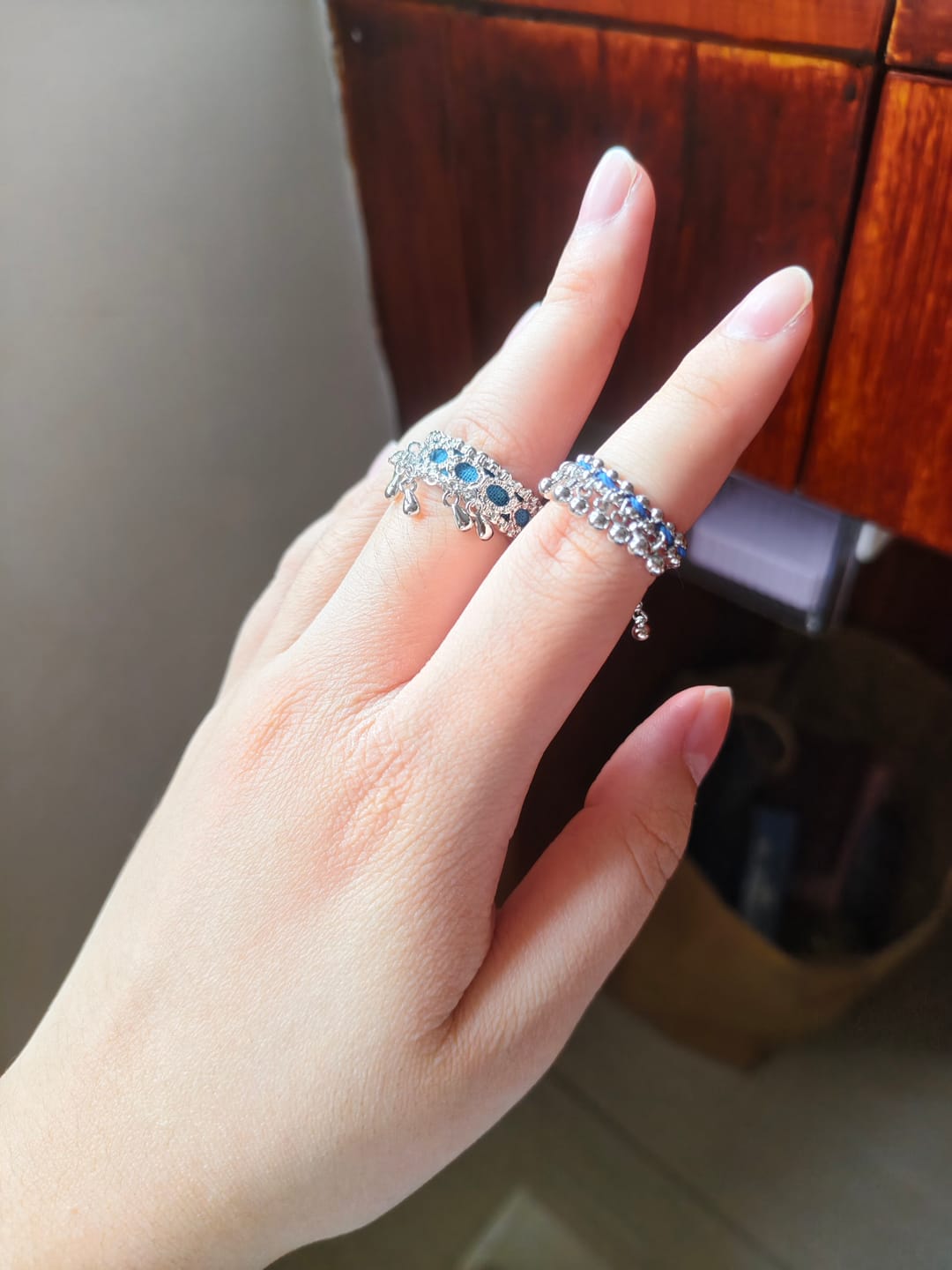 Customer photo review of "MIAO" 925 Sterling Silver Tassel Statement Ring
