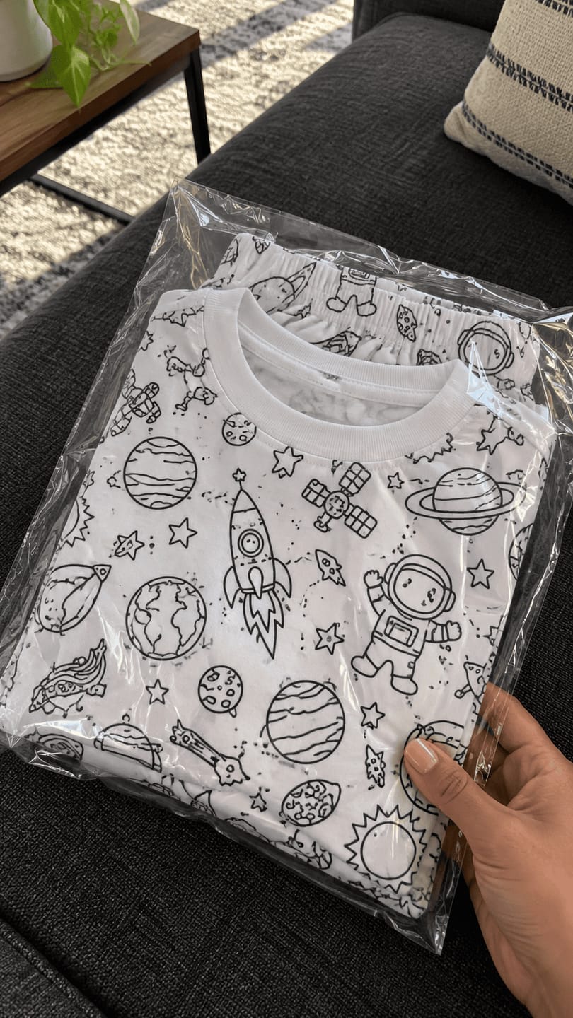 Customer photo review of ColorJoy™ Color-In Pajama Set