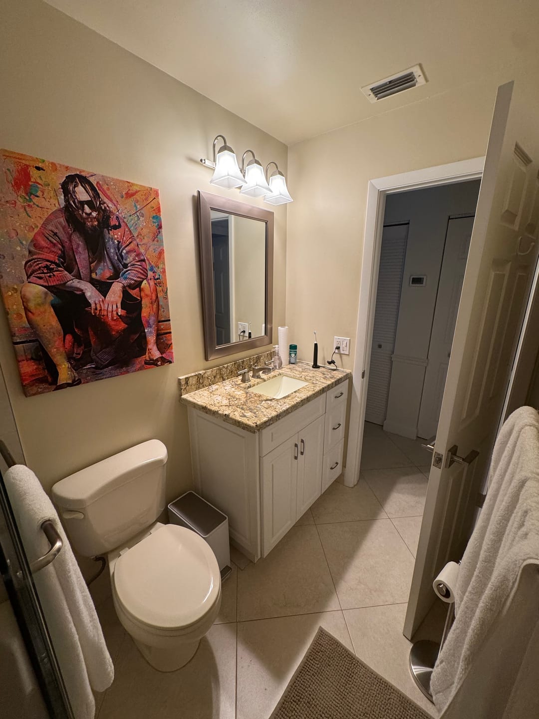 Customer photo review of Lebowski Toilet Colors Wall Art