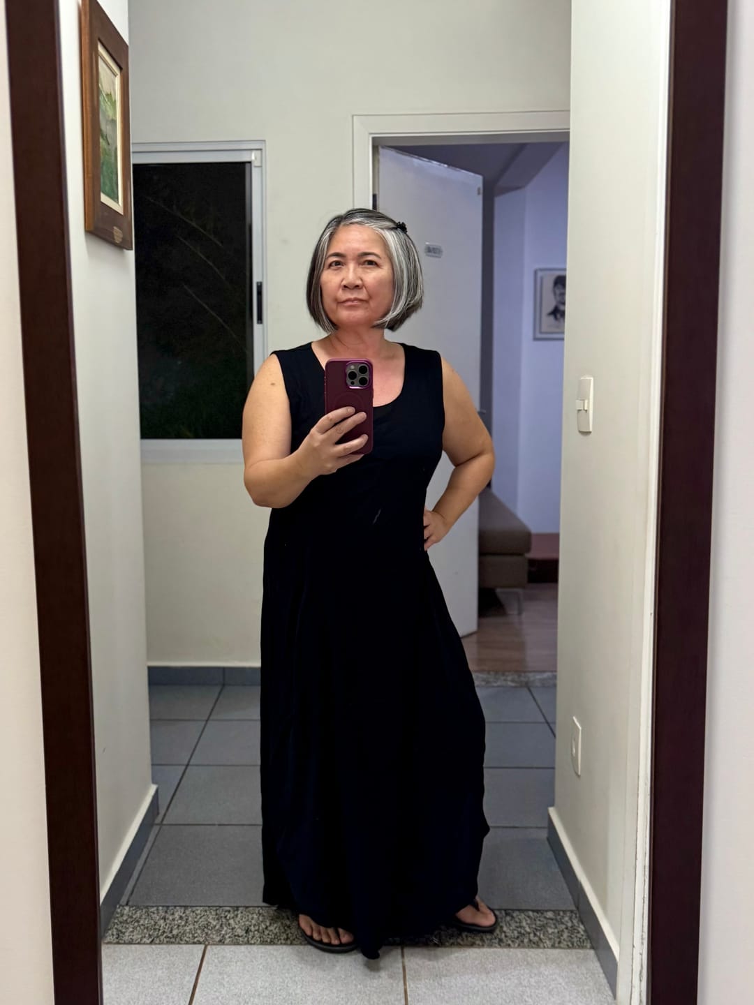 Customer photo review of Vestido Midi Gabiroba Preto