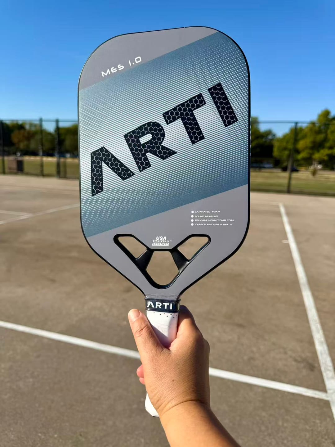Customer photo review of ARTI 14mm T700 Carbon Fiber "MASTERY ELITE 1.0" Pickleball Paddle - USA Pickleball Approved