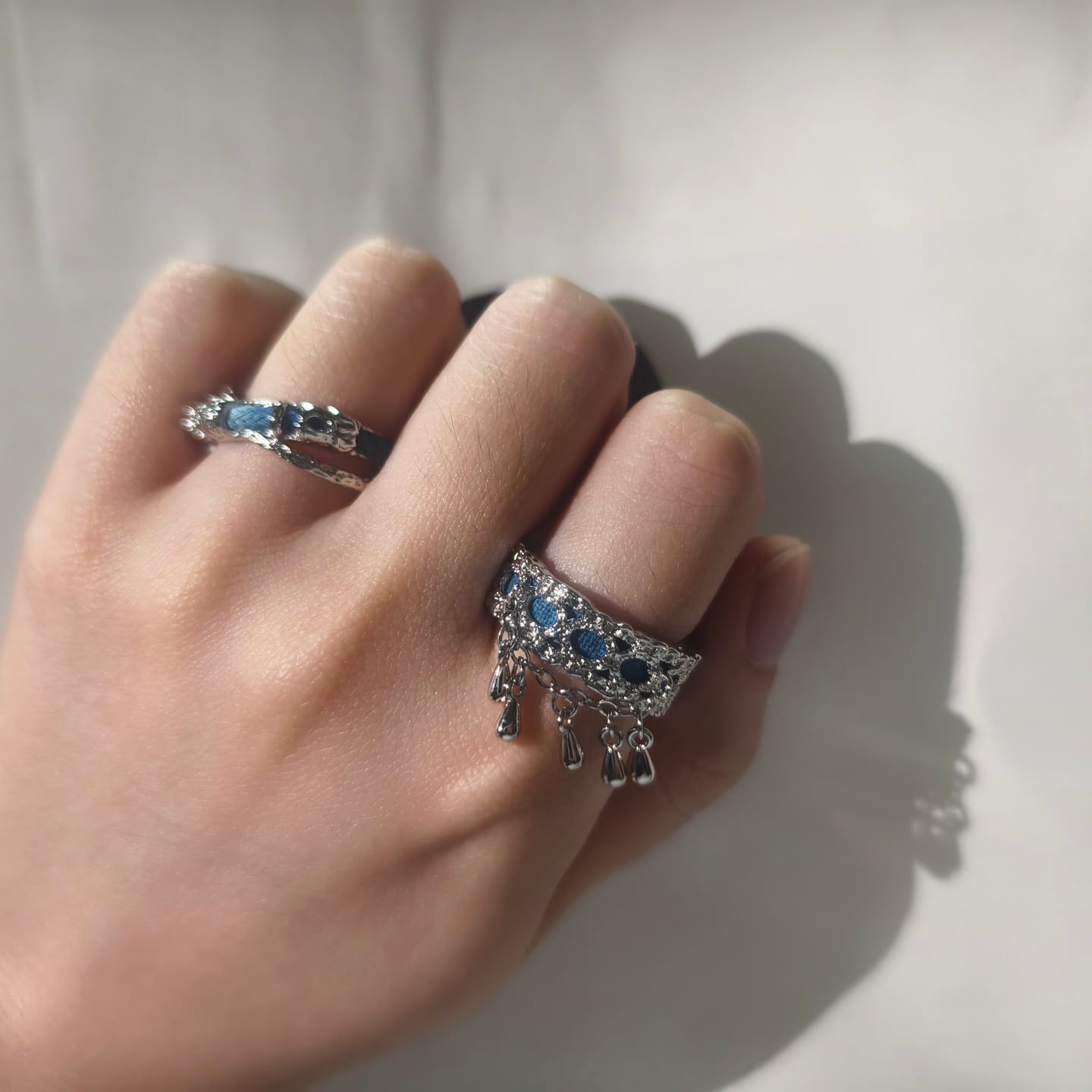 Customer photo review of "MIAO" 925 Sterling Silver Tassel Statement Ring