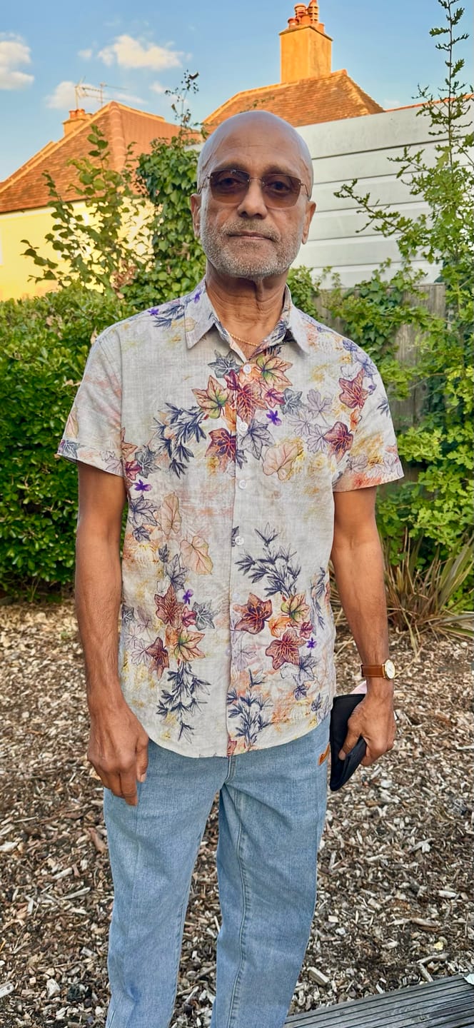 Customer photo review of Men's Watercolor Botanical Leaf Print Resort Short Sleeve Shirt