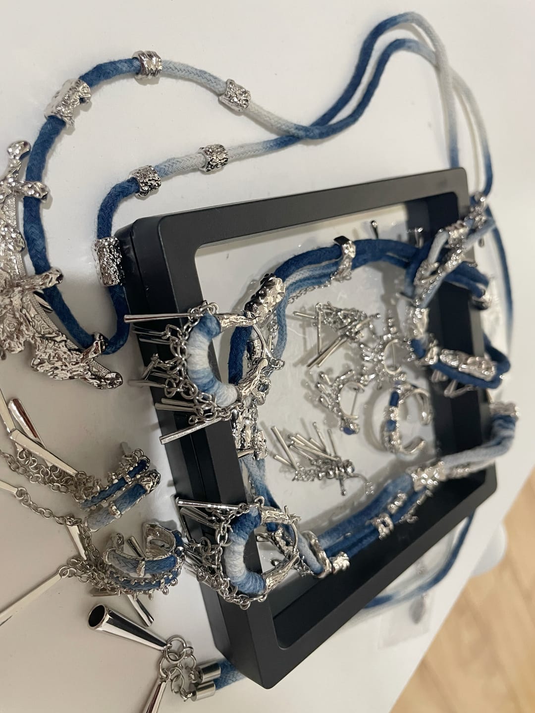 Customer photo review of "MIAO" Platinum Plated Ethnic Braided Tassel Bracelet, Statement Woven Handchain