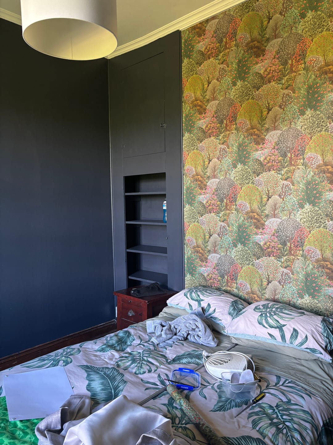 Customer photo review of Arboretum Garden Wallpaper – Green