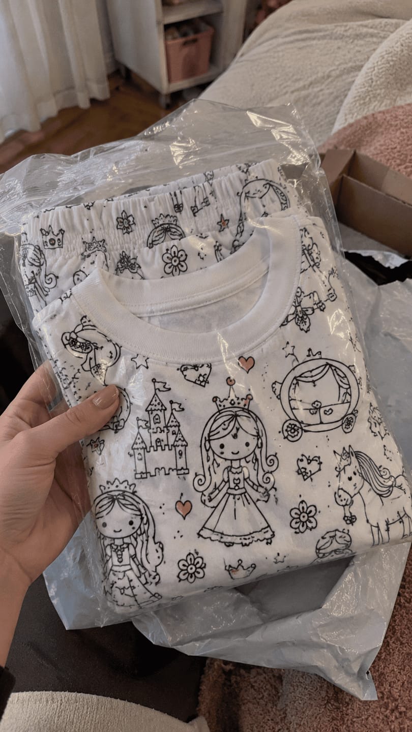 Customer photo review of ColorJoy™ Color-In Pajama Set