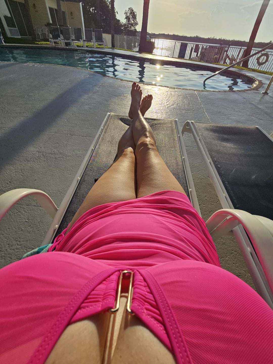 Customer photo review of Womens One Piece Swimsuit Tummy Control Swim Dress Slimming Mesh Sheer Halter Sarong Wraps Bathing Suit