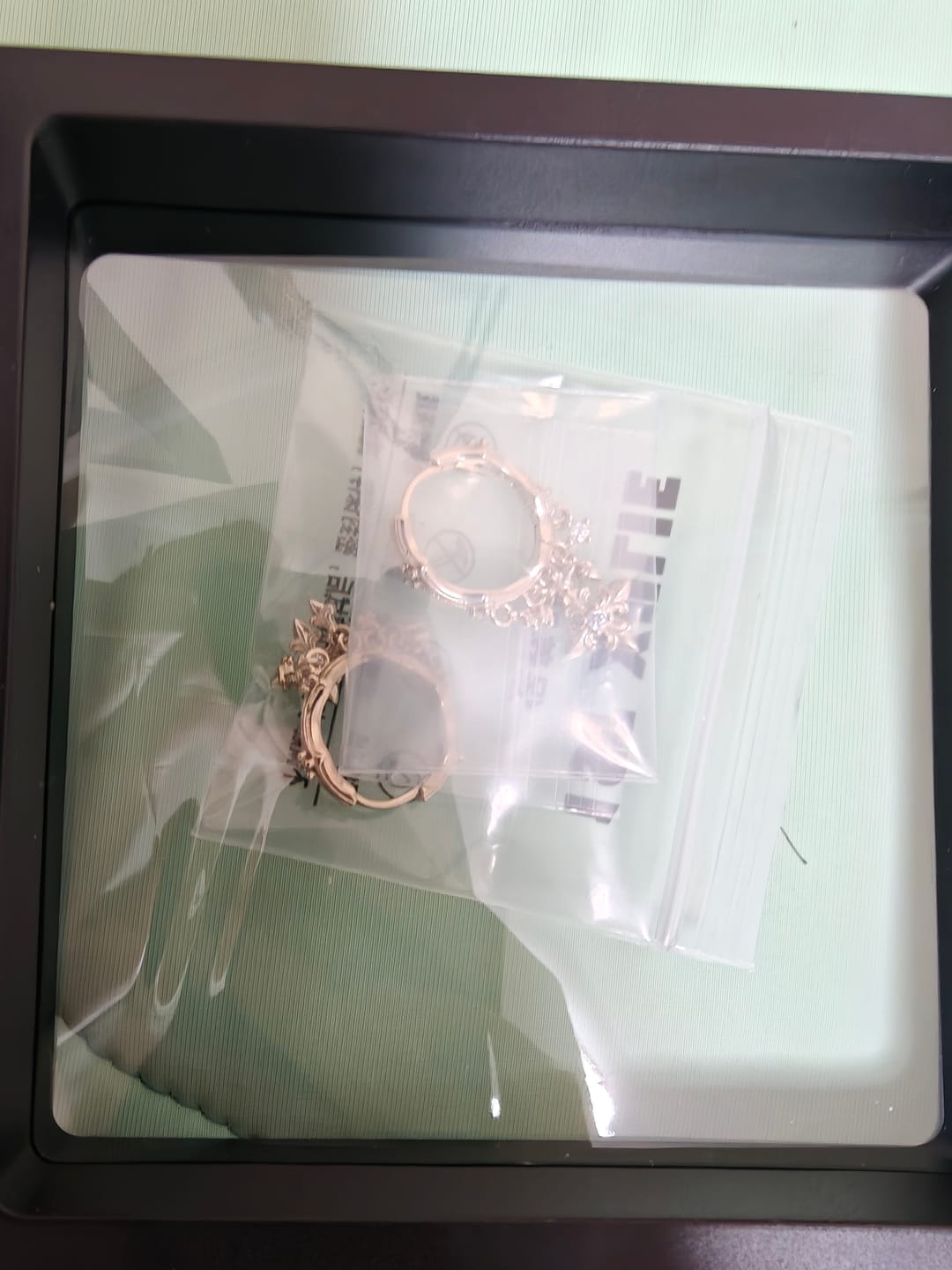 Customer photo review of "STARLIGHT LACE" Platinum Plated Rococo Star Statement Hoop Earrings