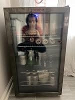 Customer photo review of Simzlife 4.5 Cu.ft Beverage Refrigerator and Cooler, 145 Can Mini fridge with Glass Door for Soda Beer Wine, Small Drink Dispenser with Digital Adjustable Thermostat for Home Office Bar