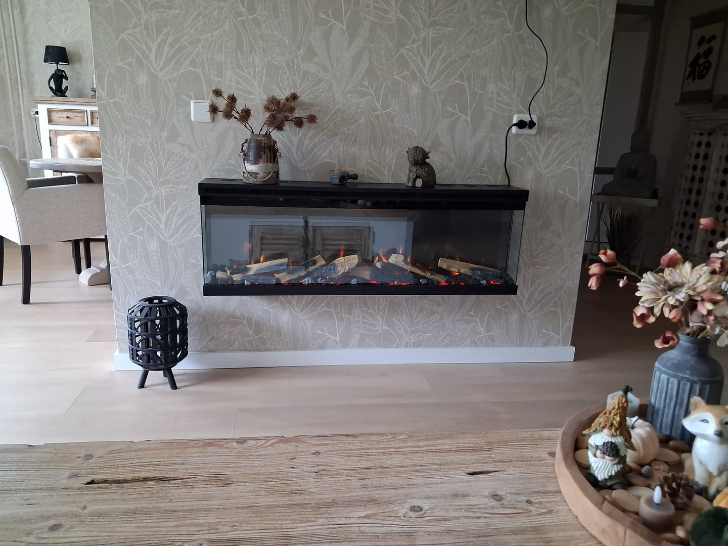 Customer photo review of EVIQ Elektrische sfeerhaard 3D Platina 50″ inch – 128 cm