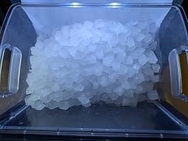 Customer photo review of Simzlife Nugget Ice Maker Countertop, 44Lbs/24H Pebble Ice Maker Machine, Self-Cleaning Pellet Ice Machine with Ice Scoop&Basket, Sonic Countertop Ice Machine for Home/Kitchen/Office(Black)