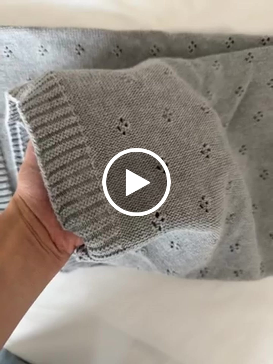 Customer video review of Bumble & Bird Knitted Blanket With Rattle