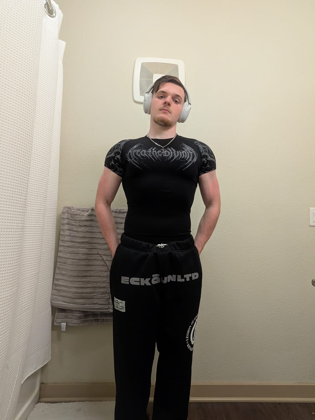 Customer photo review of Void Tech™ Armored Short Sleeve Compression [VOID BLACK]