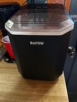 Customer photo review of Simzlife Portable Countertop Ice Maker, 26 Lbs/24H, 9 Bullet-Shaped Ice Cubes in 6 Minutes, Self-Cleaning Ice Machine, Red