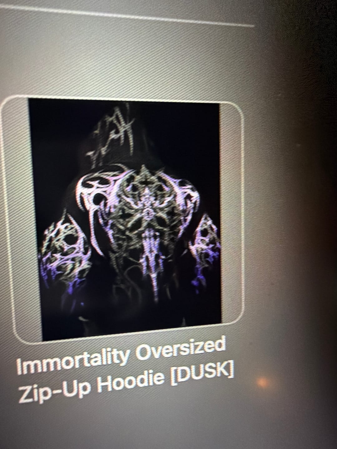 Customer photo review of Shadow Monarch Oversized T-shirt [NIGHTMARE]
