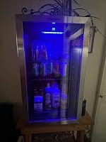 Customer photo review of Simzlife 4.5 Cu.ft Beverage Refrigerator and Cooler, 145 Can Mini fridge with Glass Door for Soda Beer Wine, Small Drink Dispenser with Digital Adjustable Thermostat for Home Office Bar
