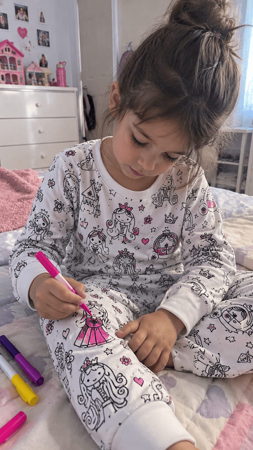 Customer photo review of ColorJoy™ Color-In Pajama Set
