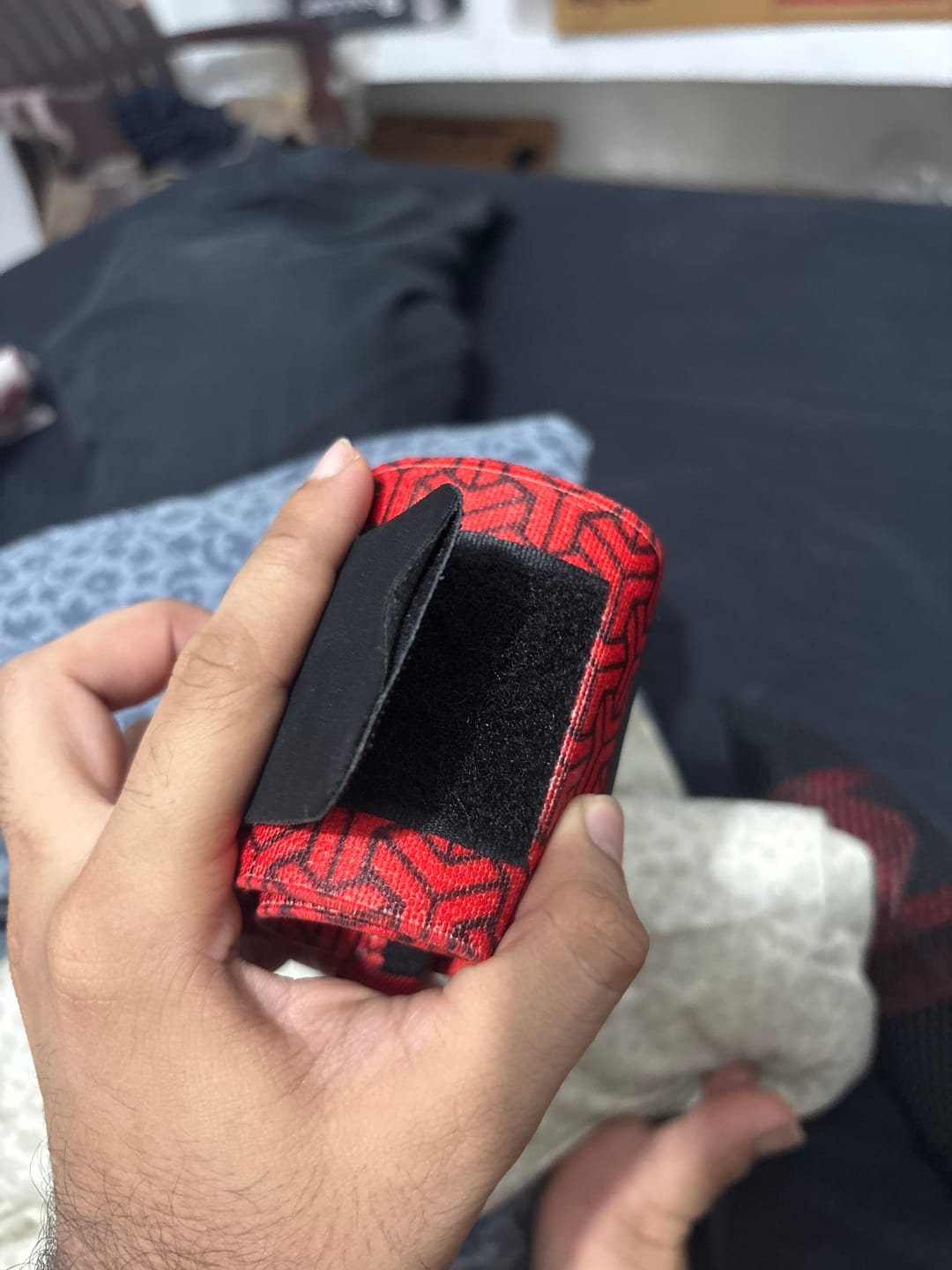 Customer photo review of Dragonforged Blood Red Wrist Wrap(Limited Edition)