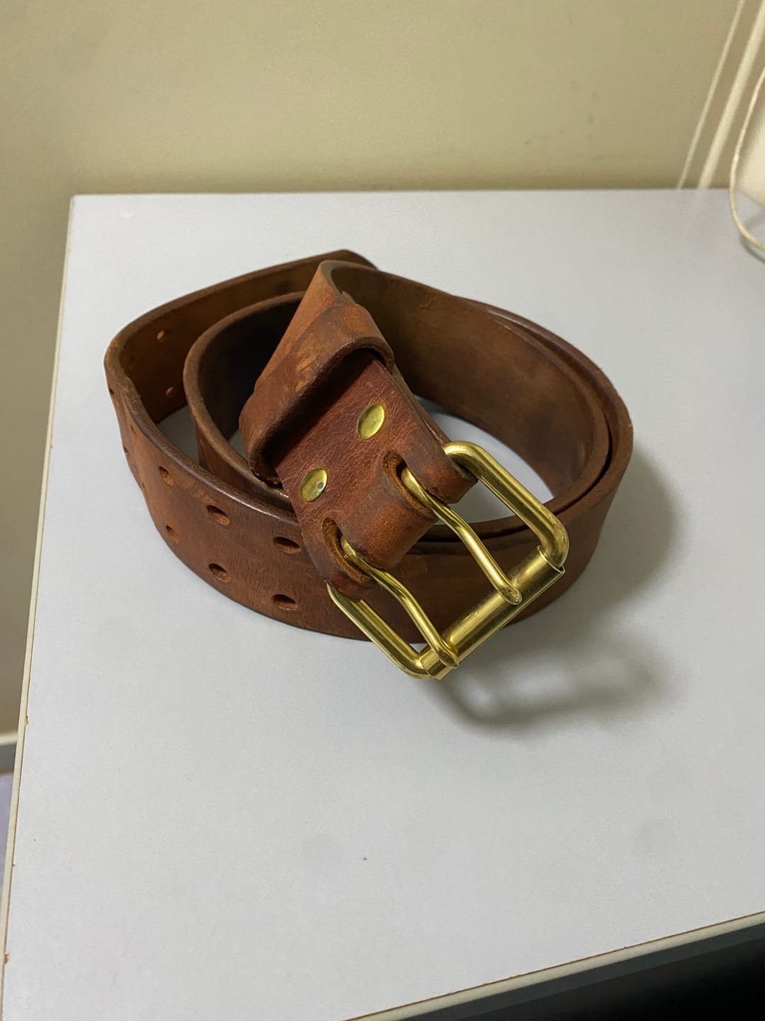 Customer photo review of The Unbreakable Belt - The Original - Old World Tan (Hermann Oak tannery)