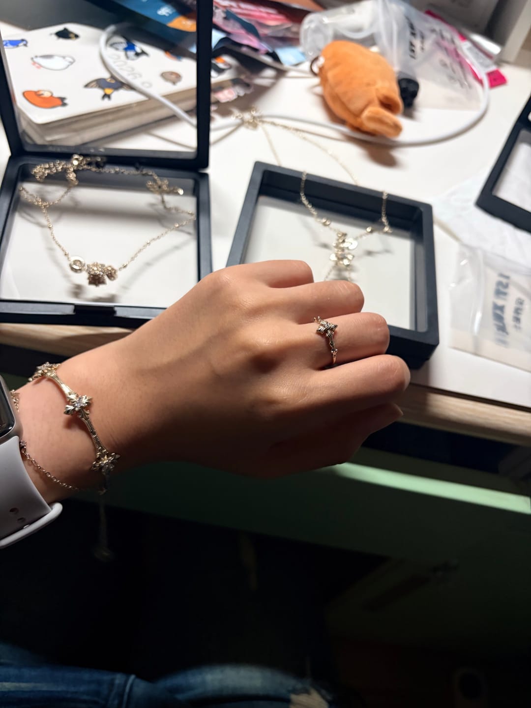 Customer photo review of "Bastet" 925 Sterling Silver Vintage Fleur-de-lis Adjustable Ring, Crown Cross Rings