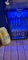 Customer photo review of Simzlife 4.5 Cu.ft Beverage Refrigerator and Cooler, 145 Can Mini fridge with Glass Door for Soda Beer Wine, Small Drink Dispenser with Digital Adjustable Thermostat for Home Office Bar