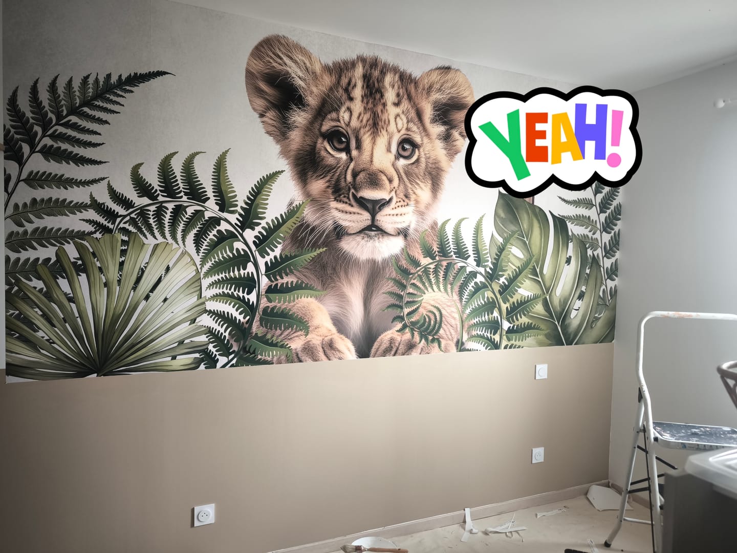 Customer photo review of Papier Peint Animaux   Lion Nature