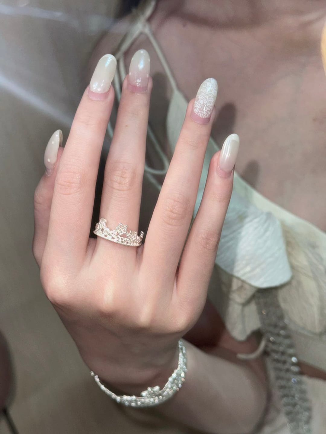 Customer photo review of "STARLIGHT LACE" 925 Sterling Silver Vintage Rococo Star Open Ring