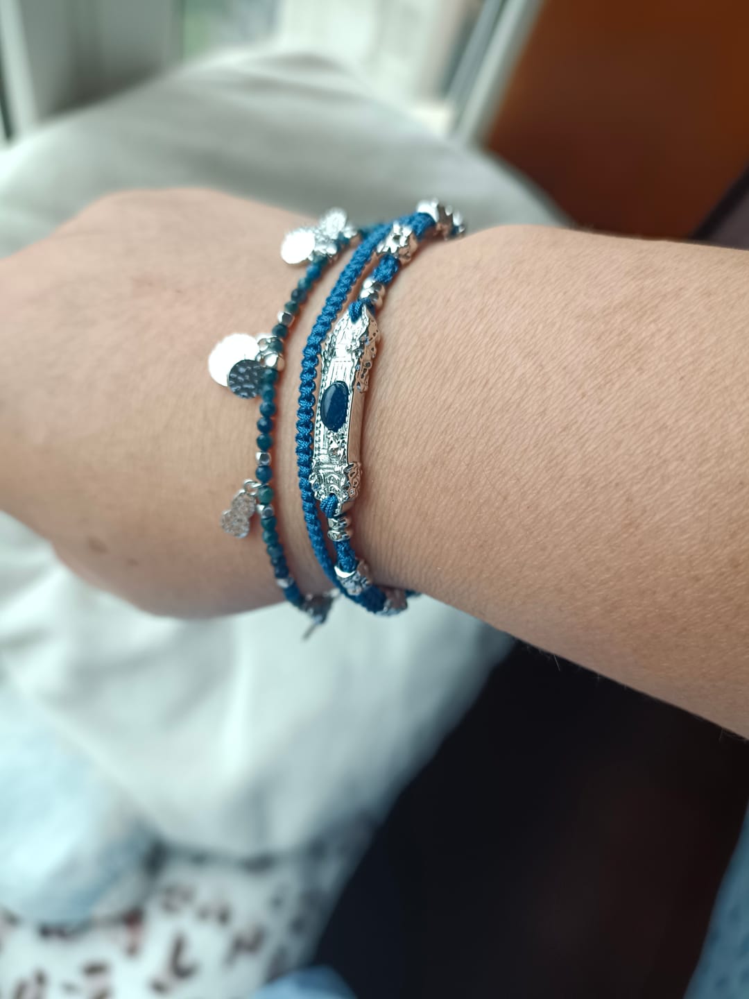 Customer photo review of "MIAO" Platinum Plated Miao Ethnic Tassel Ear Cuffs, Non-Pierced Dangle Earrings