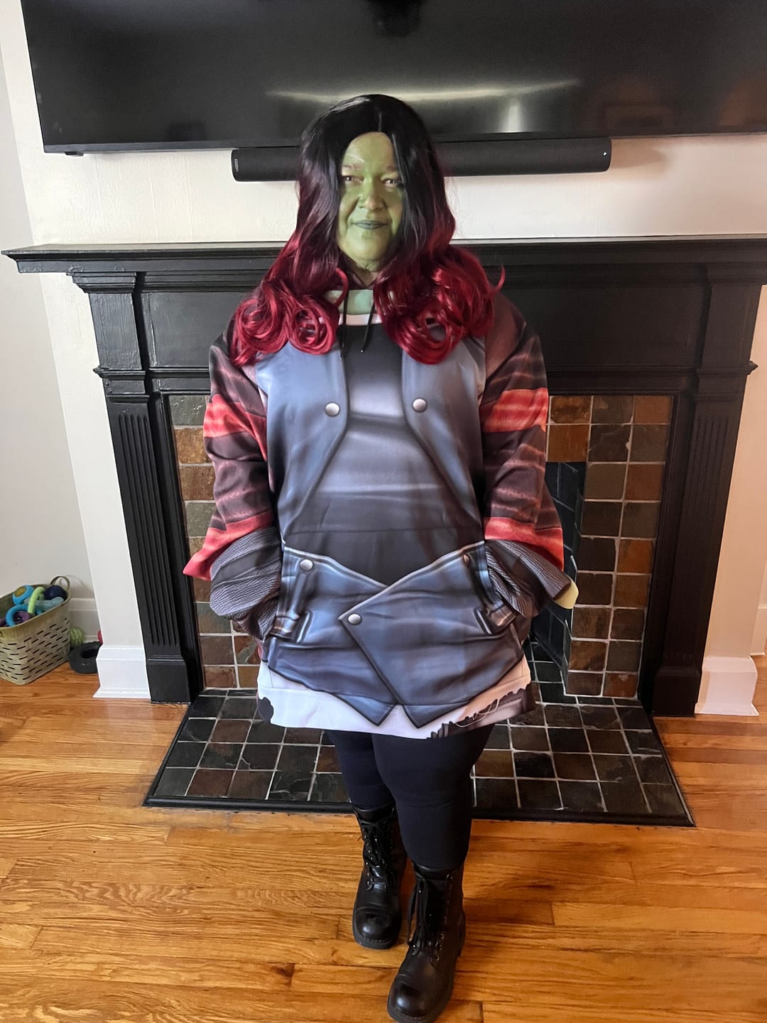 Customer photo review of Gearhumans 3D Guardian Of The Galaxy Gamora Costume Custom Tshirt Hoodie Apparel