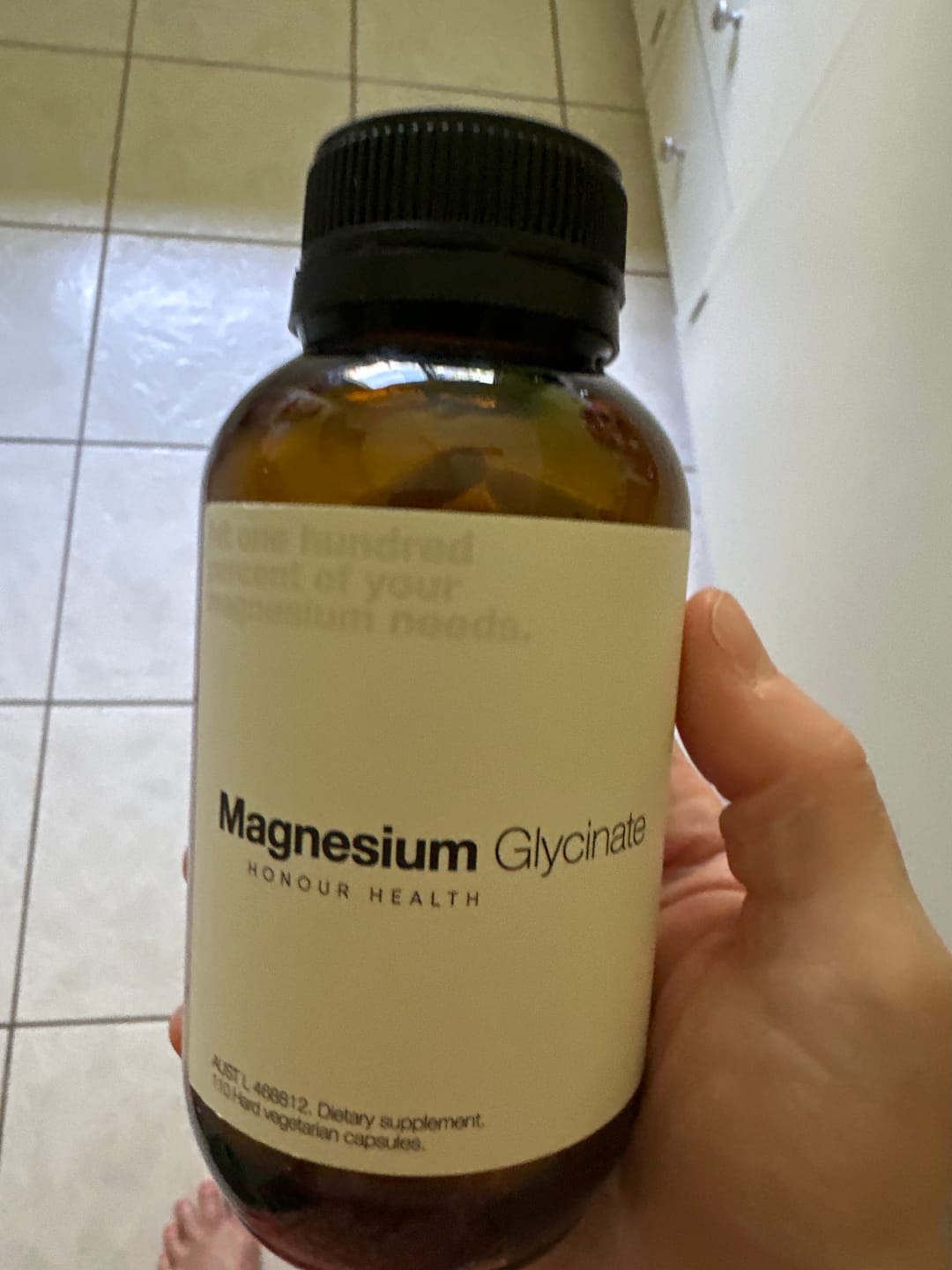 Customer photo review of Magnesium Glycinate (Pure & Unbuffered) - 110 Capsules