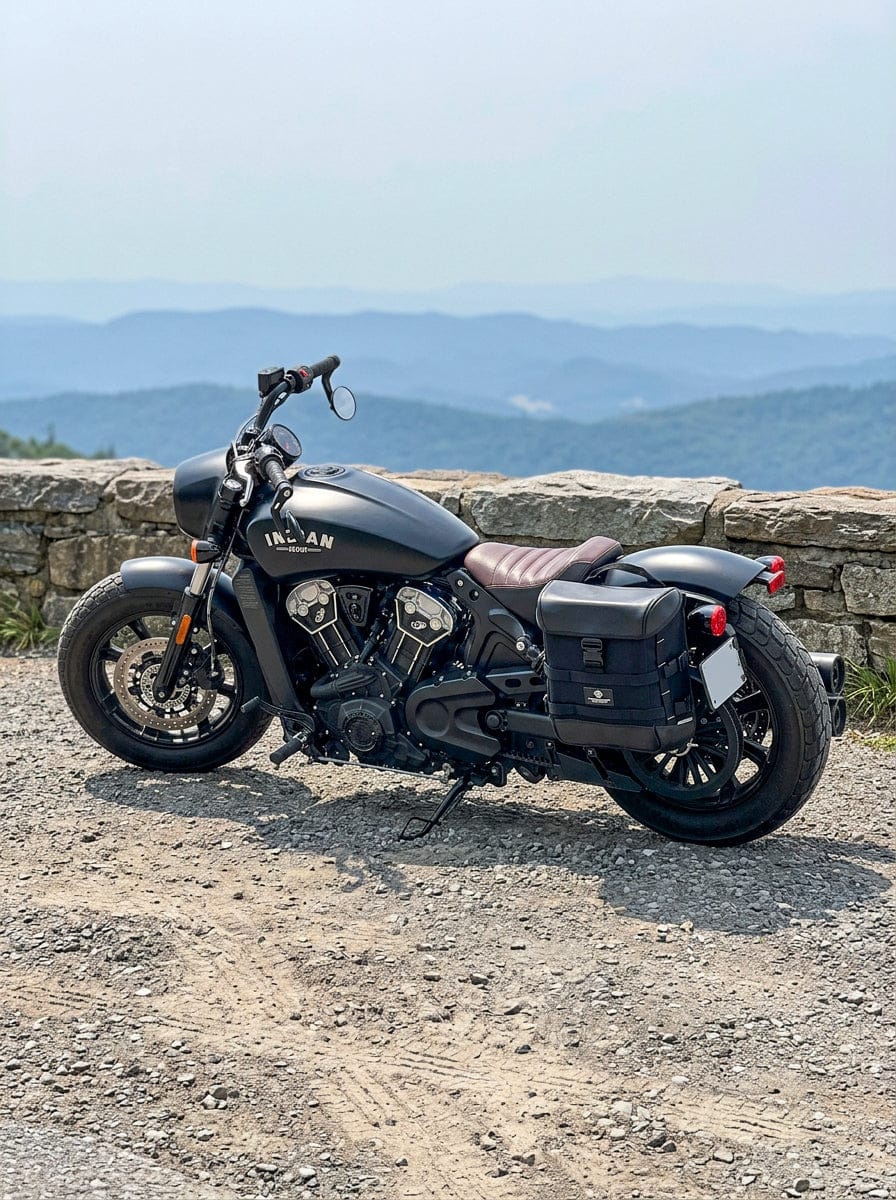 Customer photo review of 15L - Incognito Quick Mount Medium Indian Scout Bobber Solo Saddlebag (Left Only)