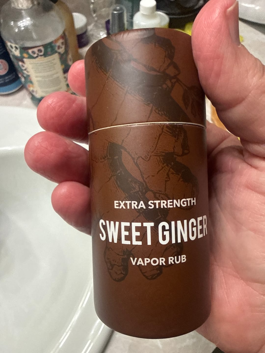 Customer photo review of Extra Strength Sweet Ginger Vapor Rub Stick
